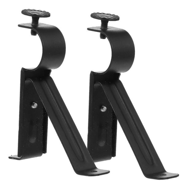 2pcs Curtain Rod Supports Professional Curtain Rod Bracket Sturdy Curtain Poles Carousel 2
