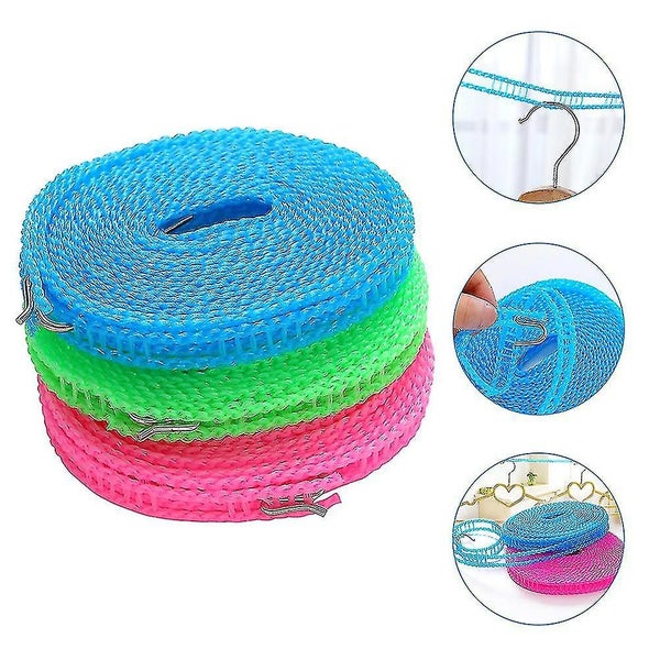 3 Rolls Of Special Designed Clotheslines Portable Laundry Lines Wind Resistant Carousel 3