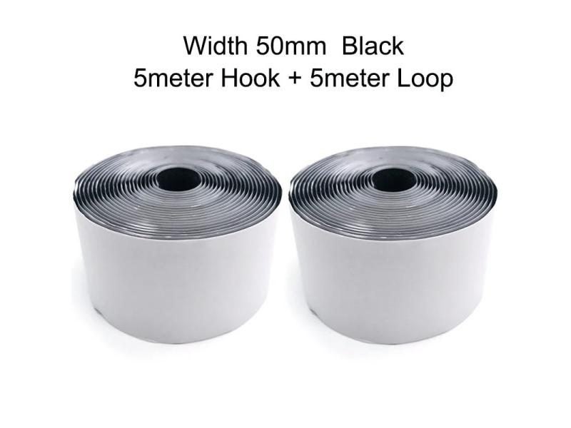 5M/Pairs Self Adhesive Hook And Loop Tape Fastener Strips Interlocking Nylon Carousel 1