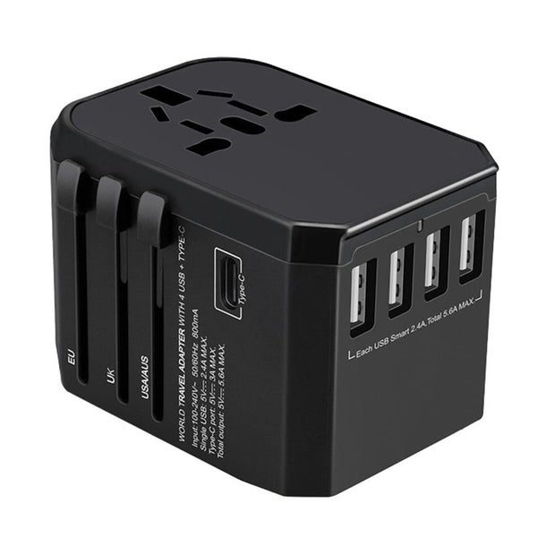 International Adapter for Travel Universal Wall Charger Plug-Black Carousel 1