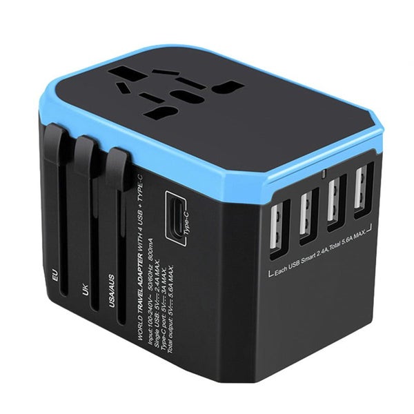 International Adapter for Travel Universal Wall Charger Plug-Blue Carousel 1