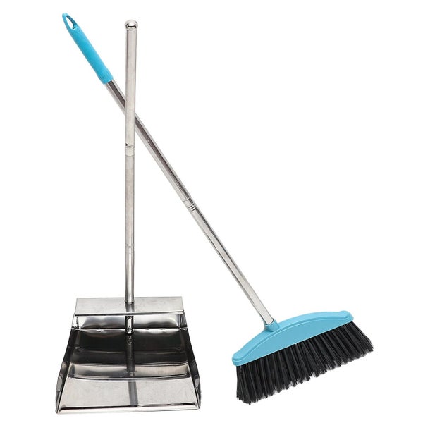 Household Tools Outdoor Broom Outdoor Dustpan Metal Handle Broom Garbage Sweepi Carousel 4