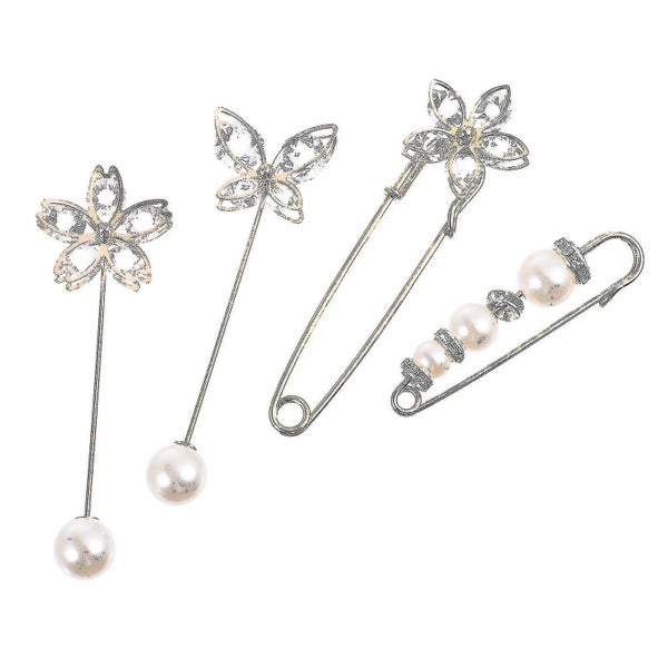 4 Pcs Button Dresses Clothing Pearl Pins Buckle Clothing Wrap Dresses Pearls Cl Carousel 2