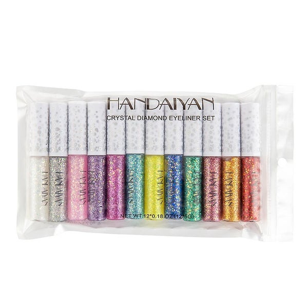 12pcs Glitter Eyeliners Eye Makeup Accessory Shimmer Glitter Eyeshadow Carousel 1