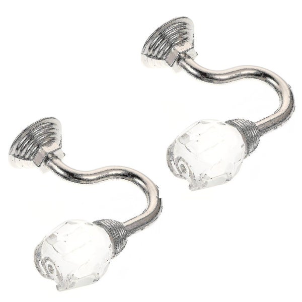 1 Pair Home Elegant Curtain Pothooks Decorative Curtain Crystal Curtain Hooks Carousel 1