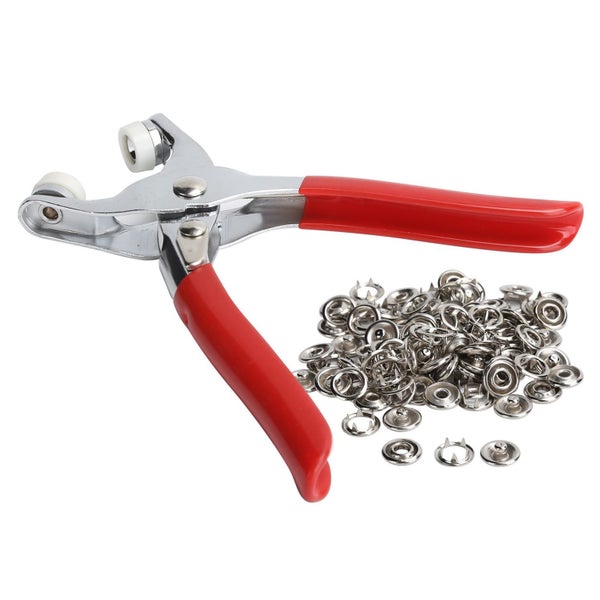 Pliers Press Kit Prong Button Snap Fasteners Set Craft Sewing Hand Tool Carousel 1