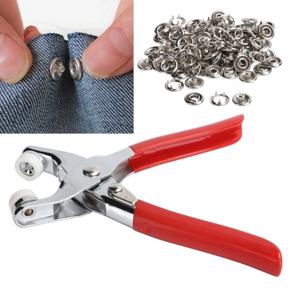Pliers Press Kit Prong Button Snap Fasteners Set Craft Sewing Hand Tool Carousel 2