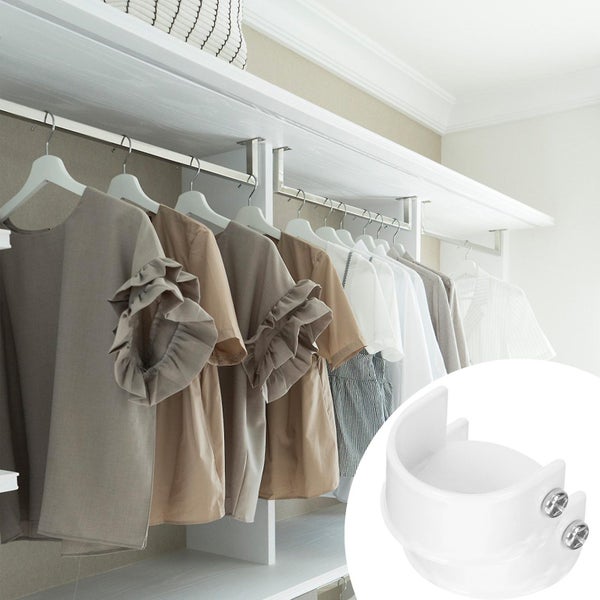 2pcs Closet Rod Bracket Closet Pole Socket Curtain Rod Bracket Alloy Curtain Ro Carousel 2