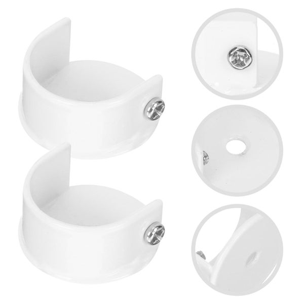 2pcs Closet Rod Bracket Closet Pole Socket Curtain Rod Bracket Alloy Curtain Ro Carousel 4