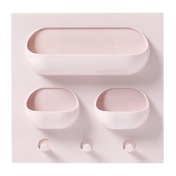 Bathroom Toothbrush Wall Mount Holder Organizer Triple Pocket Bathroom Wall She Carousel 1