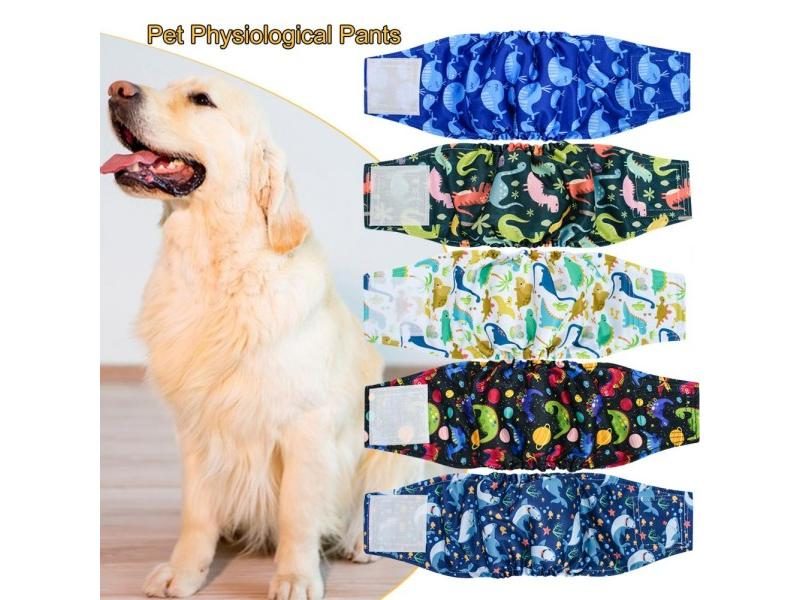 Male Dog Belly Band Diapers Adjustable High Absorbency Leakproof Carousel 2