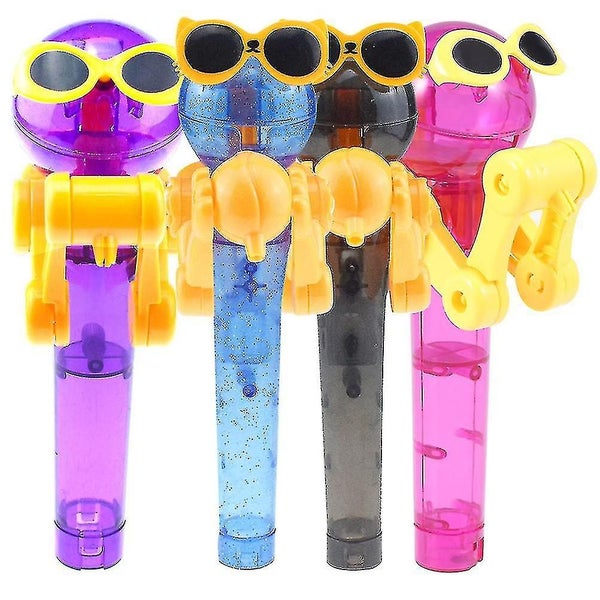 4 Pcs Tobot Toys Lollipop Candy Storage Funny Lollipop Holder Trick Treat Candy Carousel 1