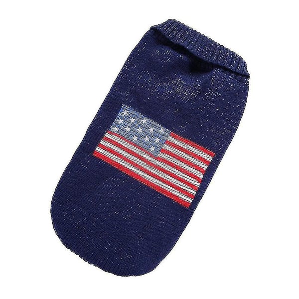 American Flag Pet Costume Winter Warm Sweater Fashion Christmas Clothes For Pup Carousel 3
