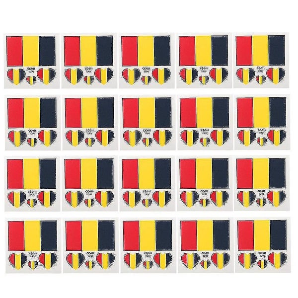 20 Pcs Waterproof Stickers Art Sticker Art Tattoo Sticker National Flag Sticker
