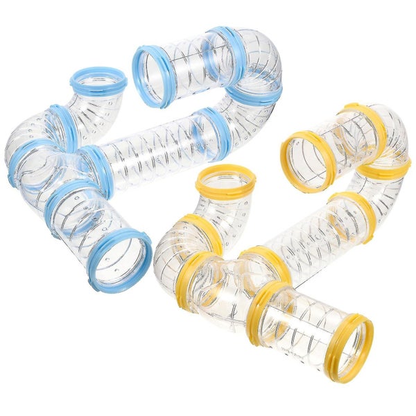 2 Sets Of Rat Clear Tube Tunnel Diy Cage Tunnels Hamster Cage External Pipes Fo Carousel 1