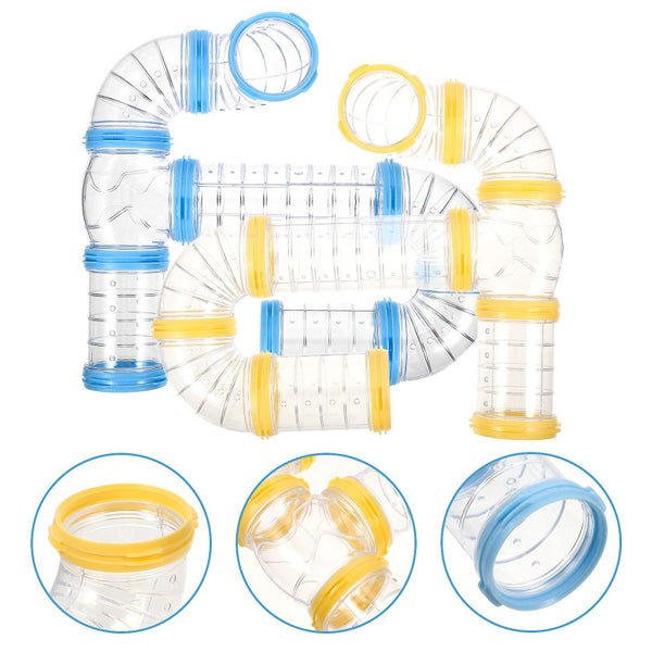 2 Sets Of Rat Clear Tube Tunnel Diy Cage Tunnels Hamster Cage External Pipes Fo Carousel 2