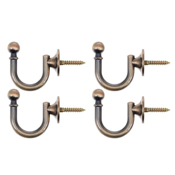 4pcs Practical Simple Modern Zinc Alloy Curtain Tiebacks Curtain Holders Curtai Carousel 1
