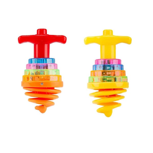 2pcs Gyro Toys Light Flashing Gyros Music Toys random Color Carousel 1