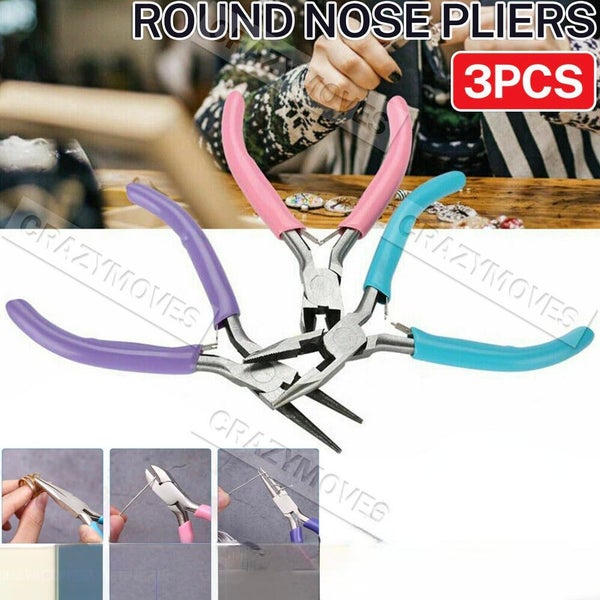 3pcs Round Nose Pliers Beading Jewellery Making Tools Wire Cutters Combo Tools Carousel 1