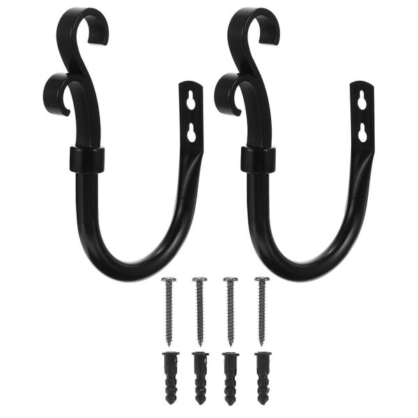 2pcs Modern Black Practical Simple Curtain Holders Curtain Tiebacks Curtain Buc Carousel 1