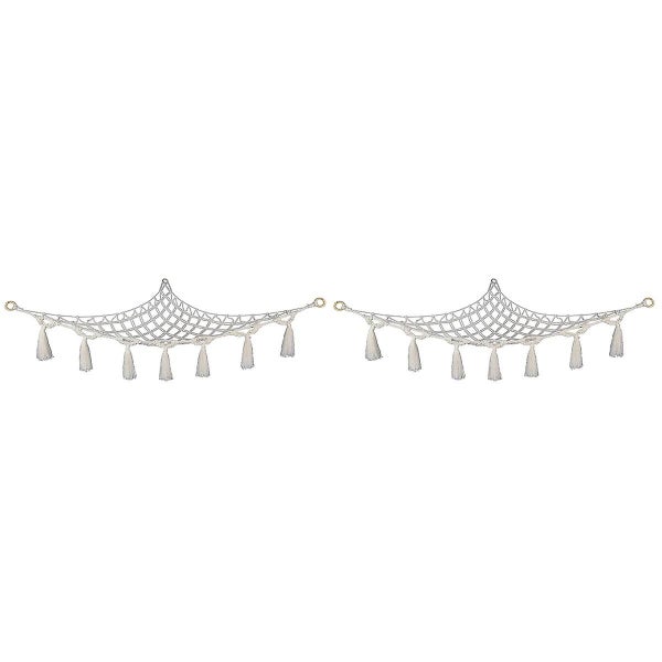 2pcs Cotton Rope Plush Toys Storage Hammock Kids Plush Toy Storage Net Organize Carousel 1