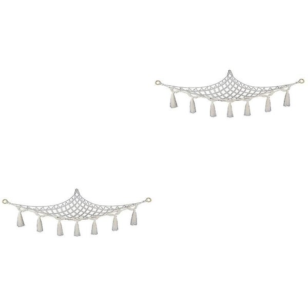2pcs Cotton Rope Plush Toys Storage Hammock Kids Plush Toy Storage Net Organize Carousel 3