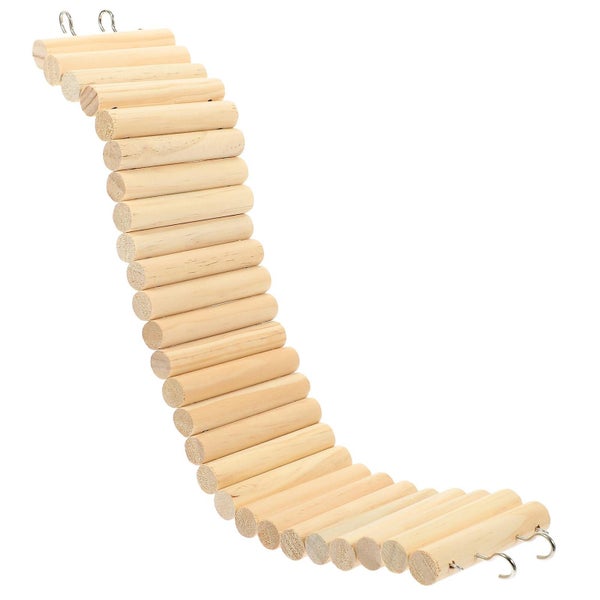Multifunctional Hamster Ladder Toy Hamster Wooden Toy Pet Cage Ornament Carousel 1