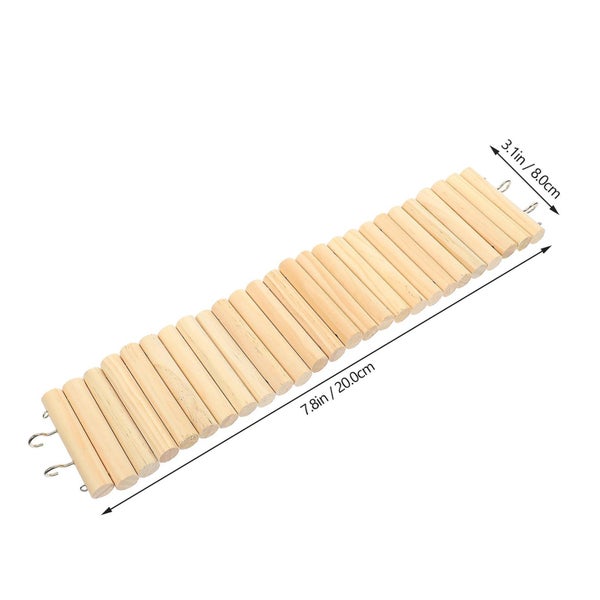 Multifunctional Hamster Ladder Toy Hamster Wooden Toy Pet Cage Ornament Carousel 2