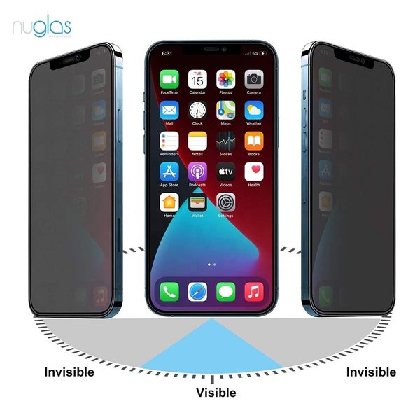 Screen Protector Nuglas Full Cover Privacy Tempered Glass For iPhone 12 Mini Carousel 2