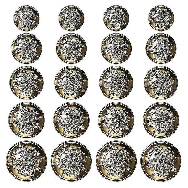 50 Pcs Metal Decor Metal Sewing Button Antique Brass Button Manual Clothes Butt Carousel 1