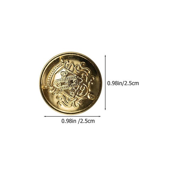 50 Pcs Metal Decor Metal Sewing Button Antique Brass Button Manual Clothes Butt Carousel 2