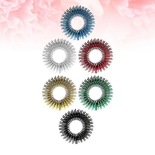 6 Pcs Childrens Toys Acupressure Rings Finger Massage Ring Silent Finger Massag Carousel 2