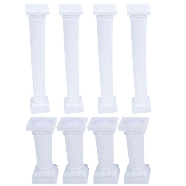 8 Pcs Cupcake Holder Stand Greek Column Cake Pillars Toppers Cupcakes Decorativ Carousel 1