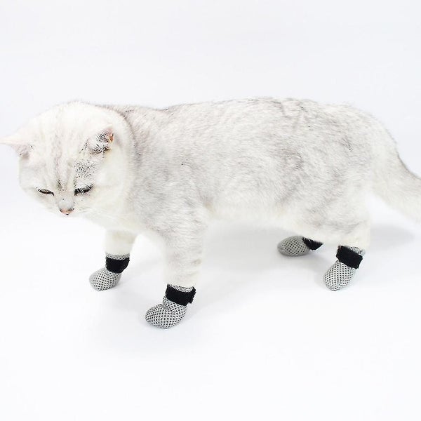 4 Pcs Nail Protector Cat Shoes Shower Cat Paw Covers Kitten Nails Caps Cat Bath Carousel 3