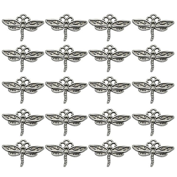 20pcs Dragonfly Pendants Charms Diy Jewelry Making Accessory For Necklace Brace Carousel 1