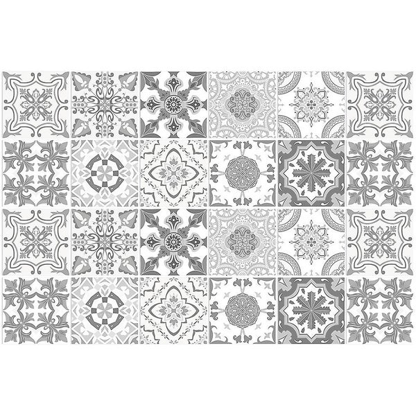 24pcs Vintage Peel And Stick Tile Decals Oil proof Kitchen Wall Tile Stickers K Carousel 1