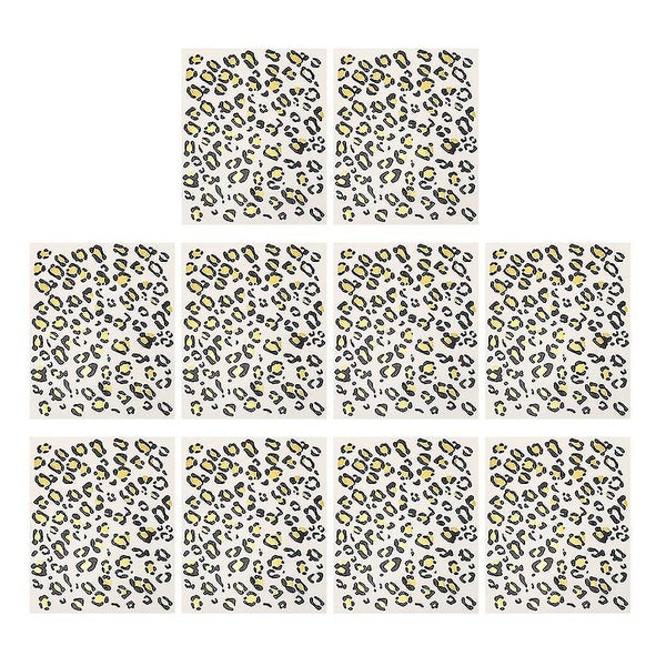 10 Sheets Tattoos Stickers Leopard Printed Temporary Tattoos Personalized Makeu629635620394251126