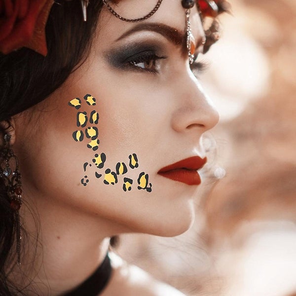 10 Sheets Tattoos Stickers Leopard Printed Temporary Tattoos Personalized Makeu62963562039425111
