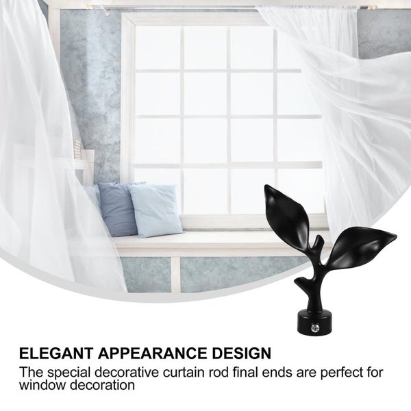 2pcs Decorative Curtain Rod End Curtain Bar Head Plug Window Curtain Rod Finals Carousel 3