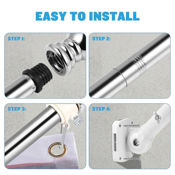 Flag Pole Holder Adjustable Flag Mount Wall Flag Holder Adjustable Flagpole Bra Carousel 3