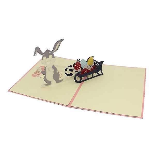 1pc Greeting Cards Pop Up Bunny Stereoscopic Party Supplies Rabbit Card Greetin Carousel 1