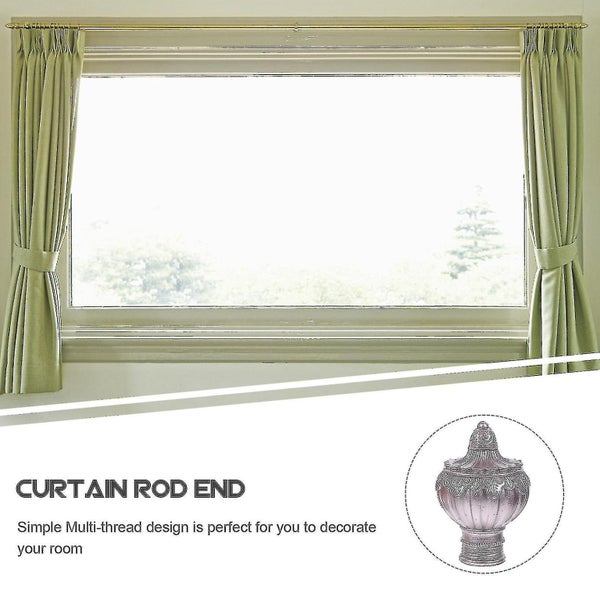 2 Pcs Pipe Curtain Rod Wood Curtain Rods Curtains Rods Small Window Curtain Carousel 3
