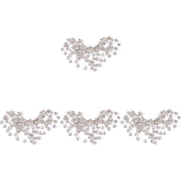 400 Pcs 7mm White Crystal Rhinestone Diamante Studs Diy Punk Leathercraft Meta Carousel 1