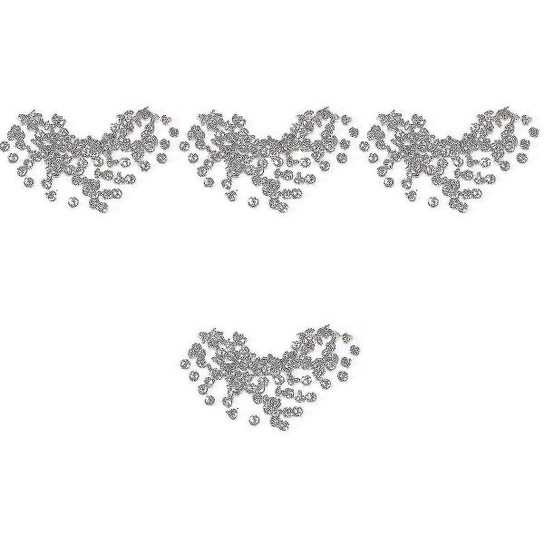 400 Pcs 7mm White Crystal Rhinestone Diamante Studs Diy Punk Leathercraft Meta Carousel 2