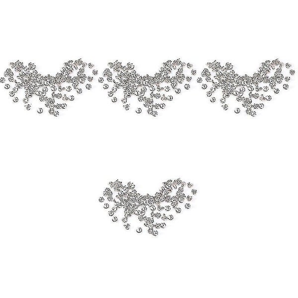 400 Pcs 7mm White Crystal Rhinestone Diamante Studs Diy Punk Leathercraft Meta Carousel 3