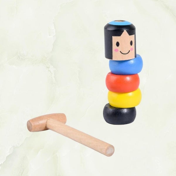 Kids Educational Toys Kids Assembled Toy Prop Educational Toy Tricks Toy Wooden Carousel 3