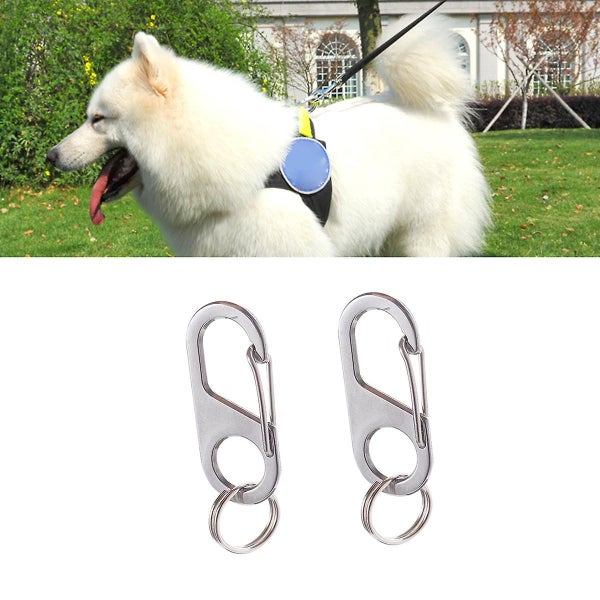 2 Pcs Metal Keychain Personalized Dog Tags Dog Tag Holder Pet Tag Quick Clips D Carousel 2