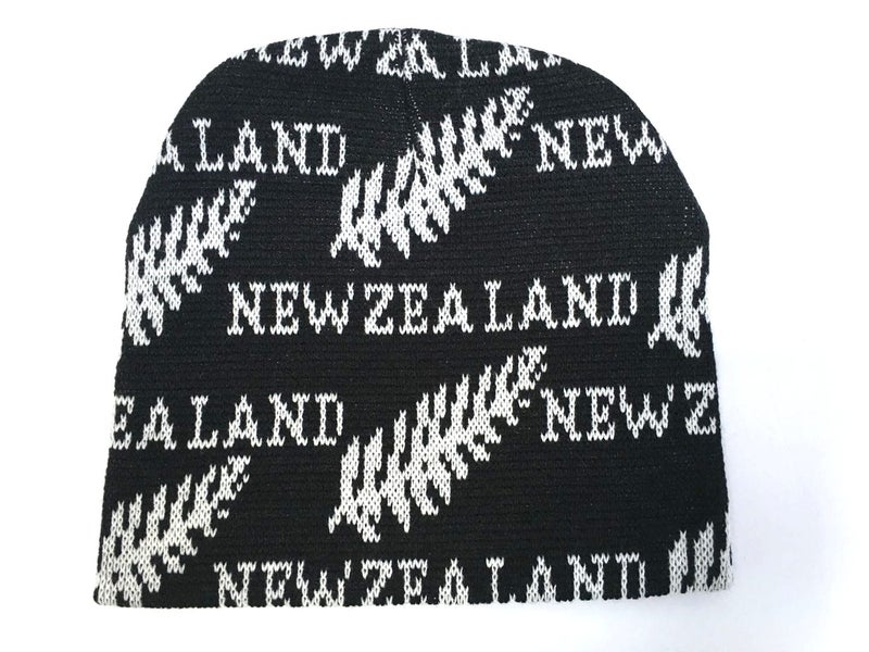 New Zealand Fern Beanie Black Carousel 1