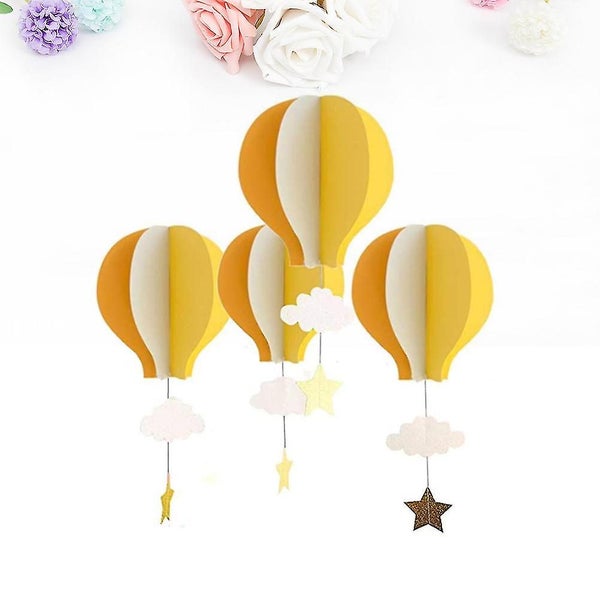 4 Pcs Mini Wreath Air Balloons Hot Air Balloon Centerpieces Hot Air Balloon Dec Carousel 2