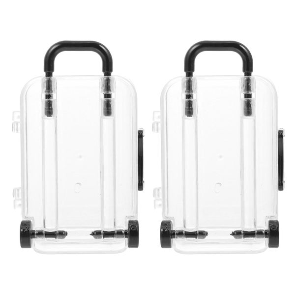 2 Pcs Portable Jewelry Organizer Wedding Candy Boxes Luggage Candy Box Mini Jew Carousel 1